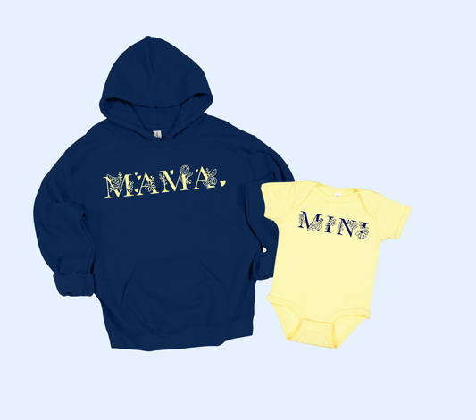 Mama Hoodie and Mini Body Suit Bundle