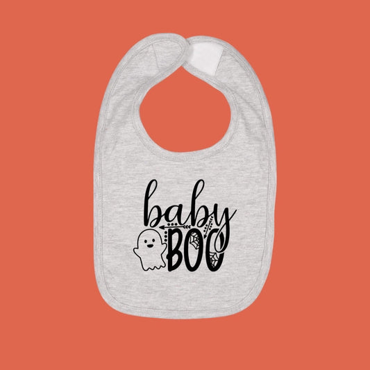 Baby Boo - Gray Baby Bib