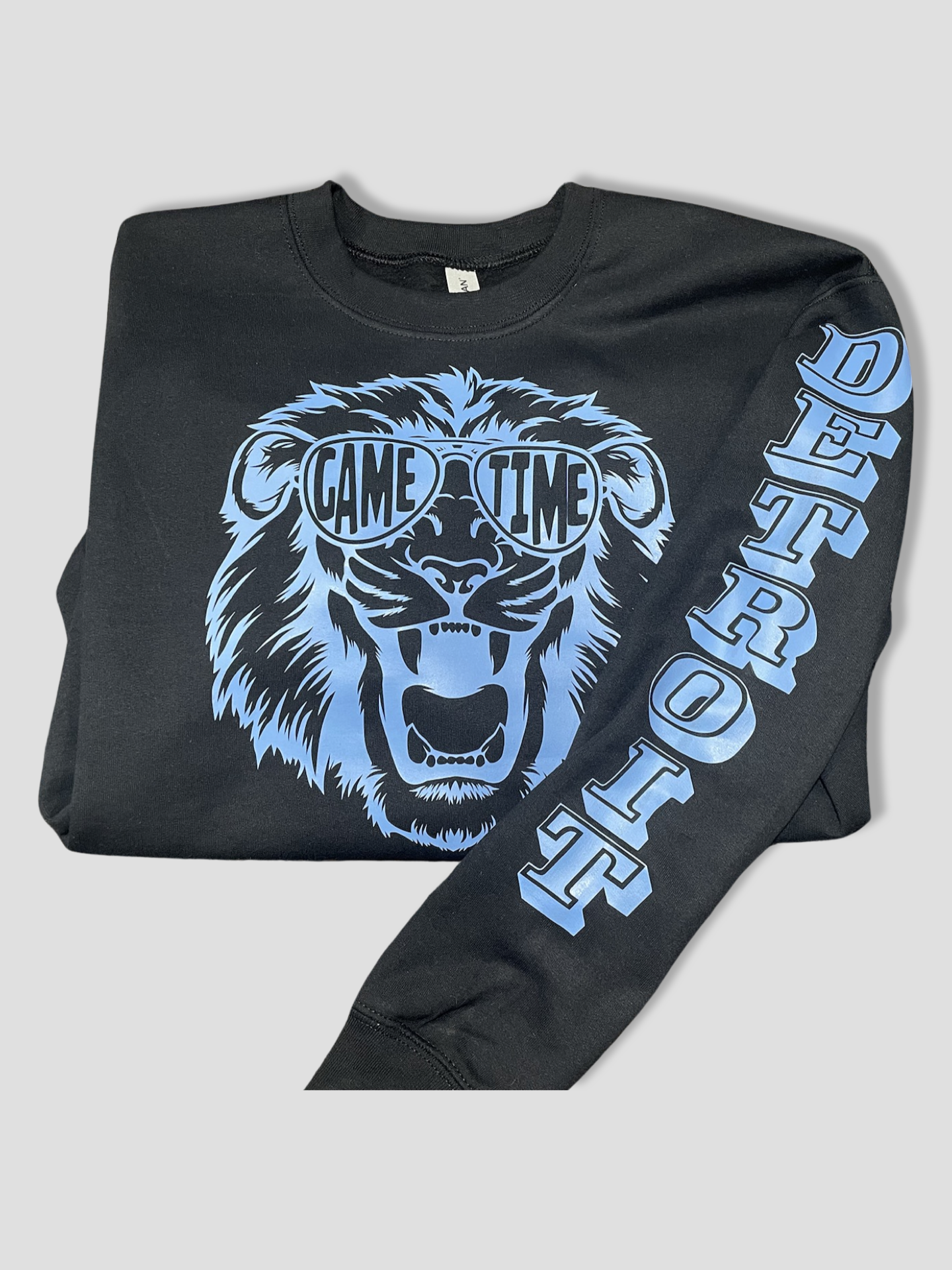 Detroit Game Time Crewneck with Detroit Sleeve