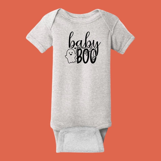 Baby Boo - Gray Baby Bodysuit