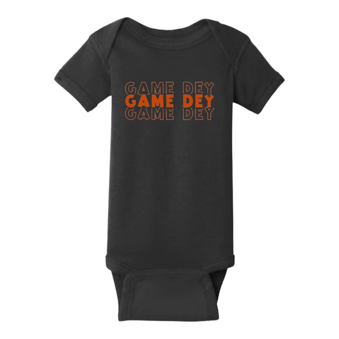 Game Dey - Black Baby Bodysuit