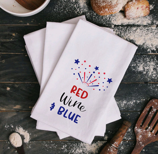 Red White & Wine - Option 3 - Kitchen Towel