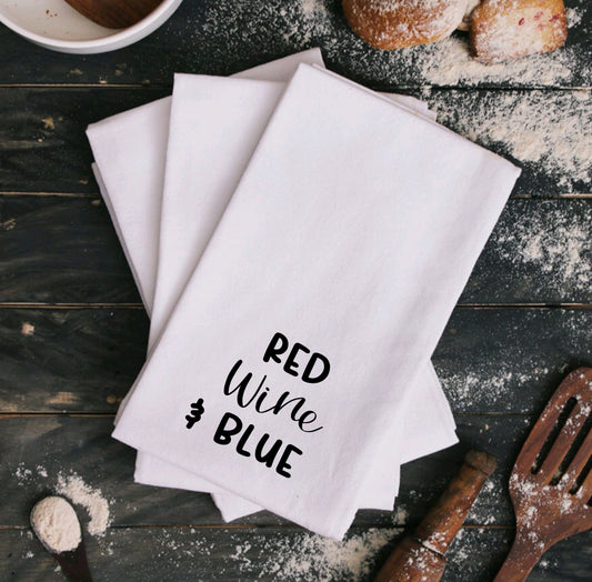 Red White & Wine - Option 2 - Kitchen Towel