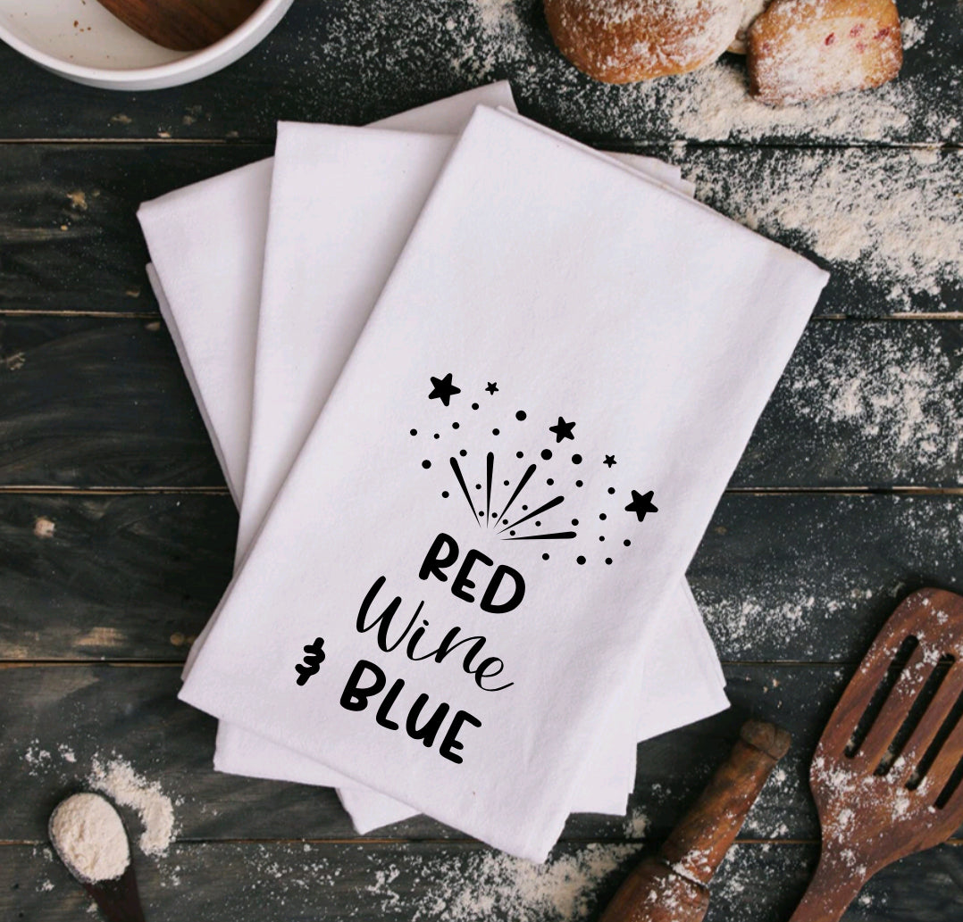 Red White & Wine - Option 1- Kitchen Towel