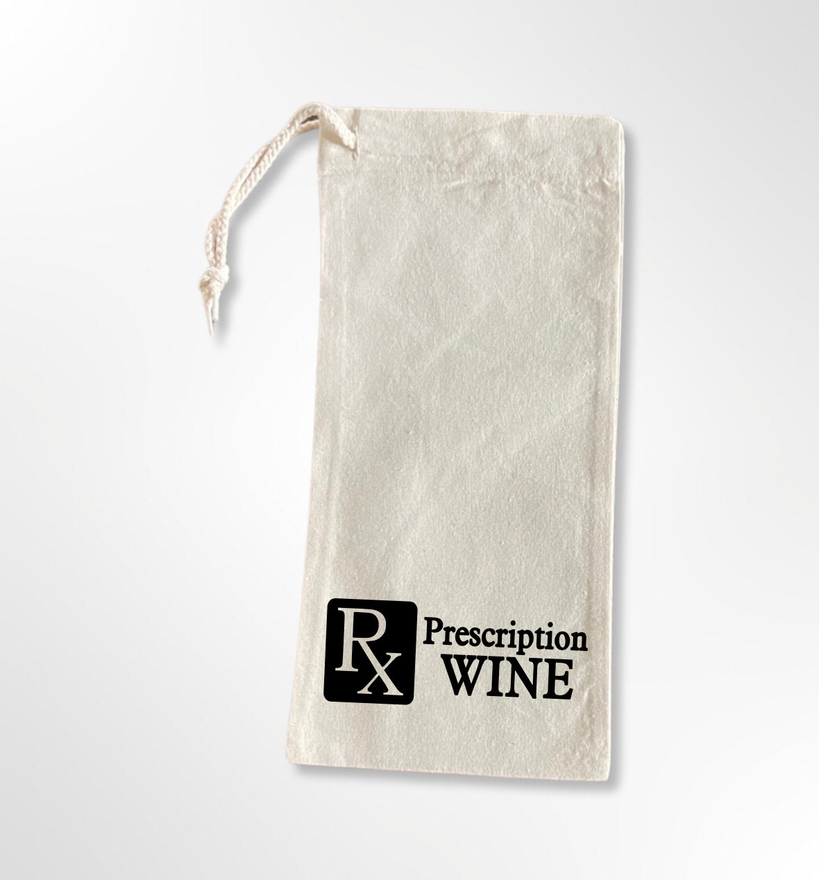 Prescription Wine - Drawstring Wine Tote