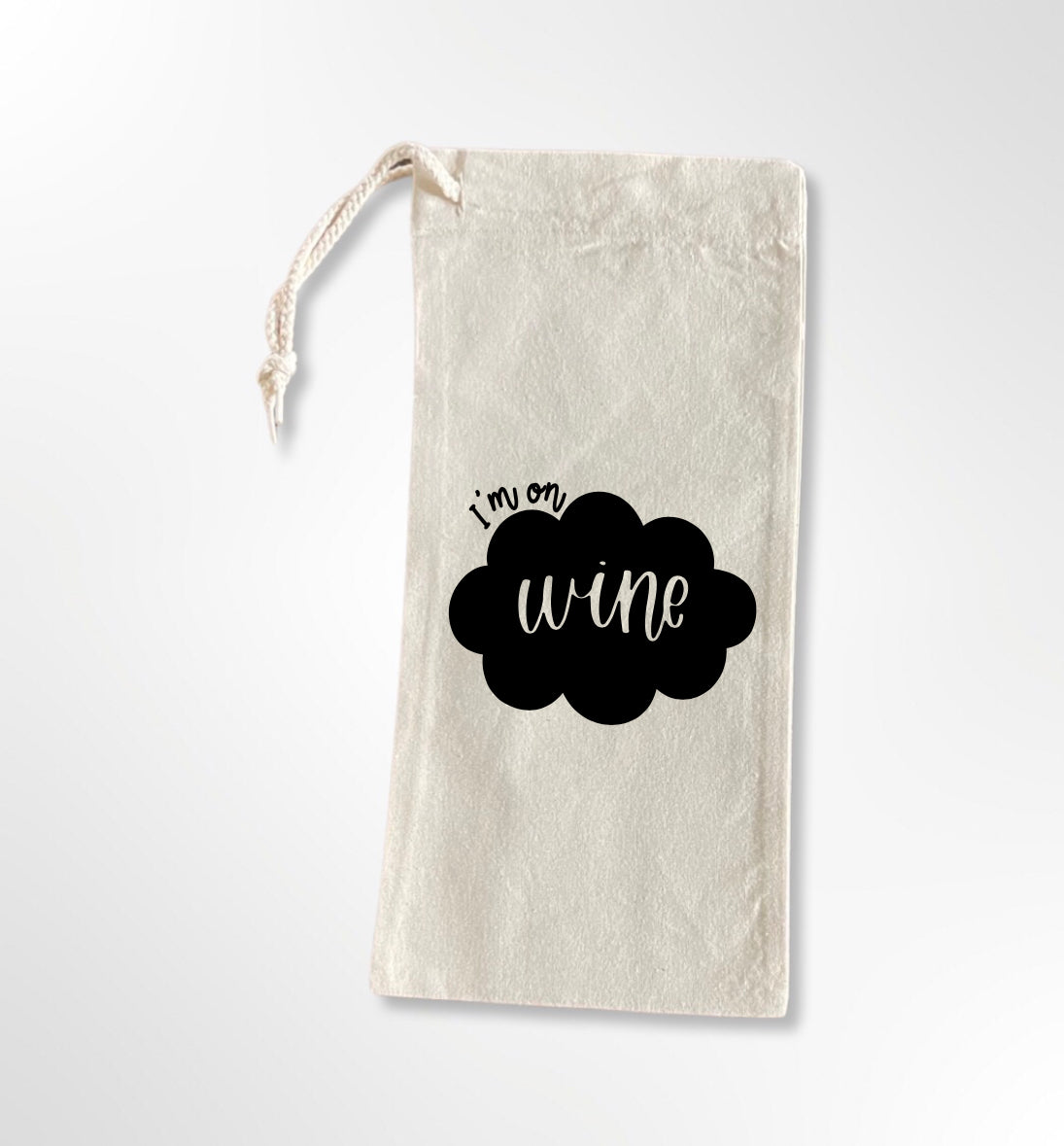 I'm On Cloud Wine - Option 2 - Drawstring Wine Tote