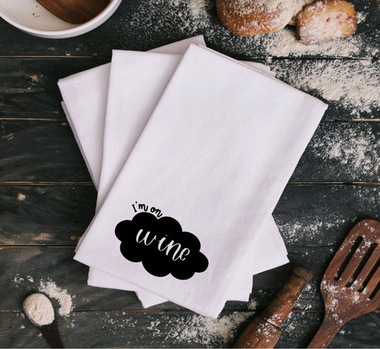 I'm On Cloud Wine - Option 1 -  Kitchen Towel