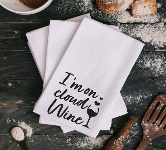 I'm On Cloud Wine - Option 2 -  Kitchen Towel