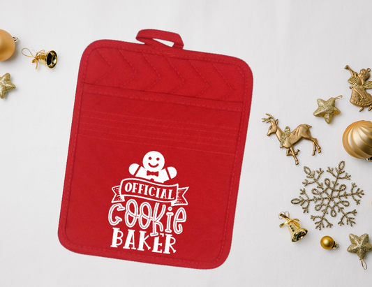 Offical Cookie Baker - Red Pot Holder