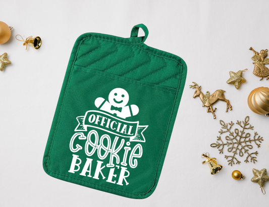 Offical Cookie Baker - Green Pot Holder