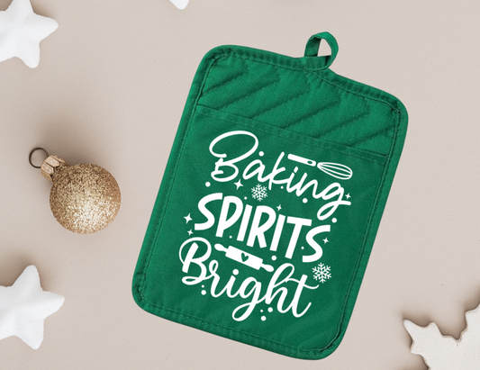 Baking Spirits Bright - Green Pot Holder