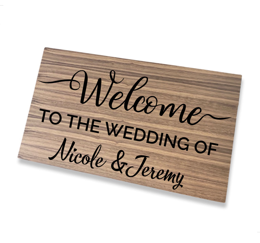 Welcome to the Wedding of Mr. and Mrs Sign