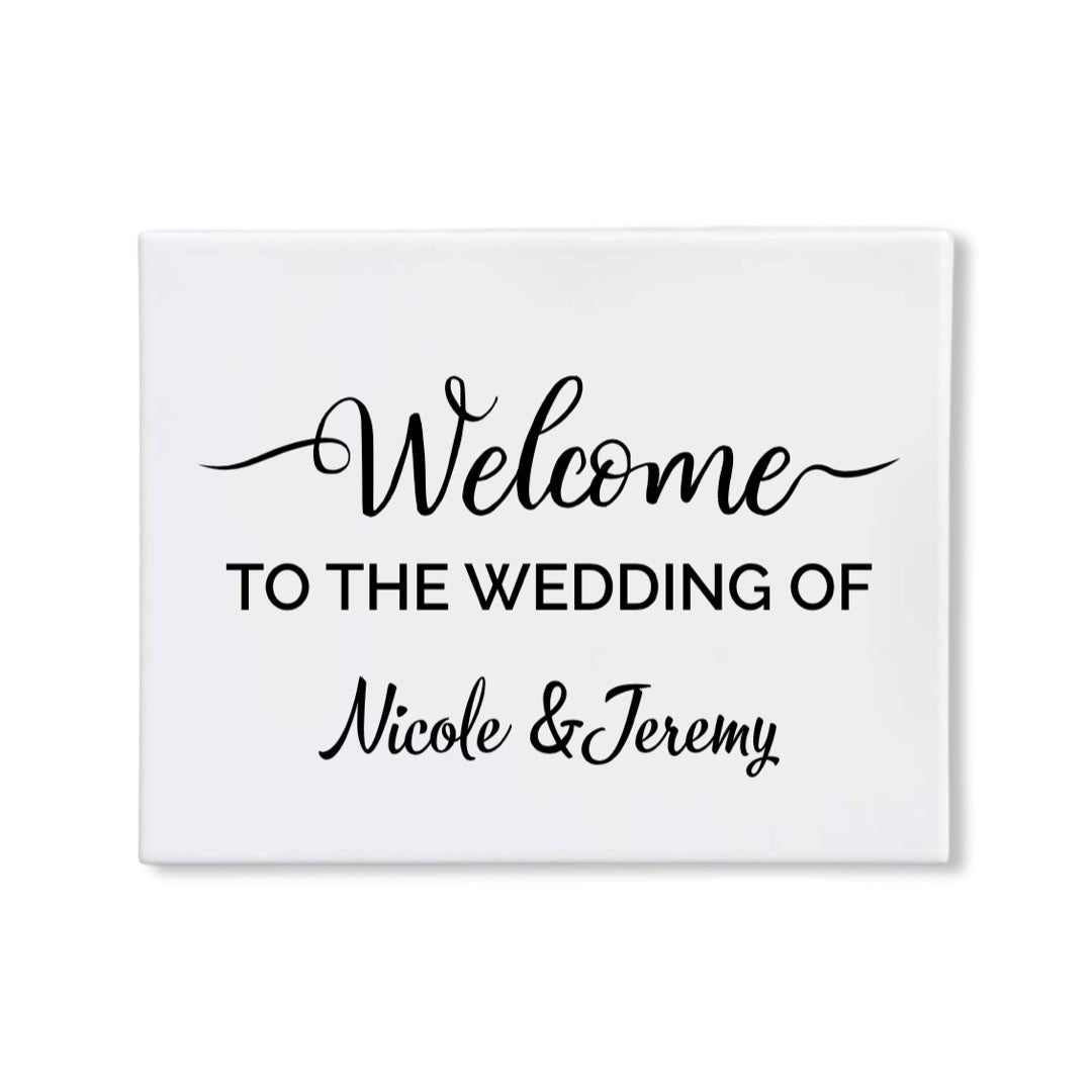 Welcome to the Wedding of Mr. and Mrs Sign