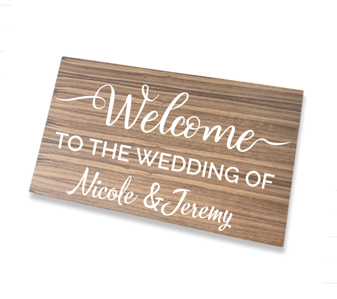 Welcome to the Wedding of Mr. and Mrs Sign