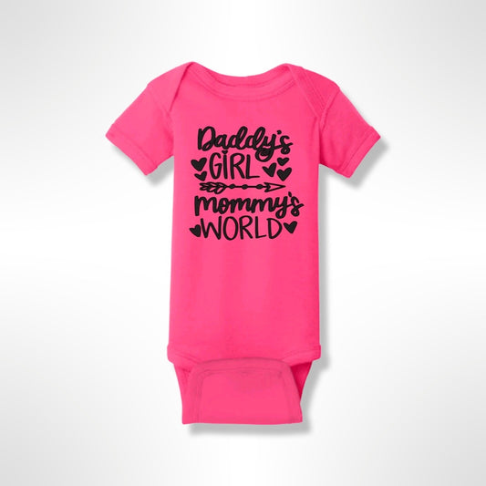 Daddy's Girl, Mommy's World - Baby Bodysuit