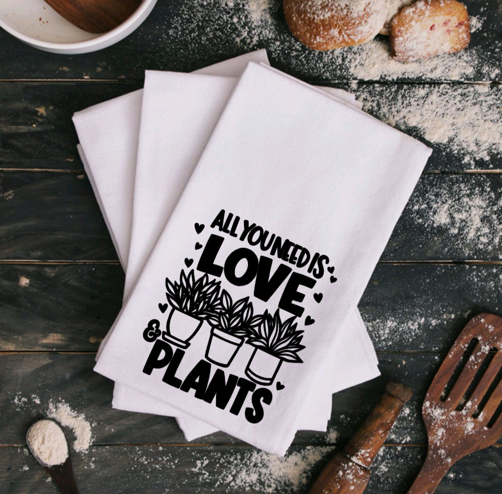 All You Need Is Love & Plants - Kitchen Towel