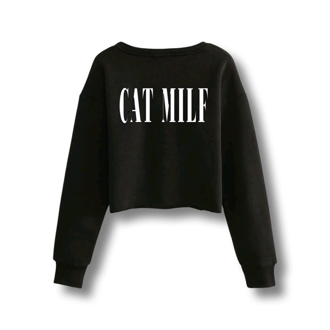 CAT MILF Cropped Crewneck