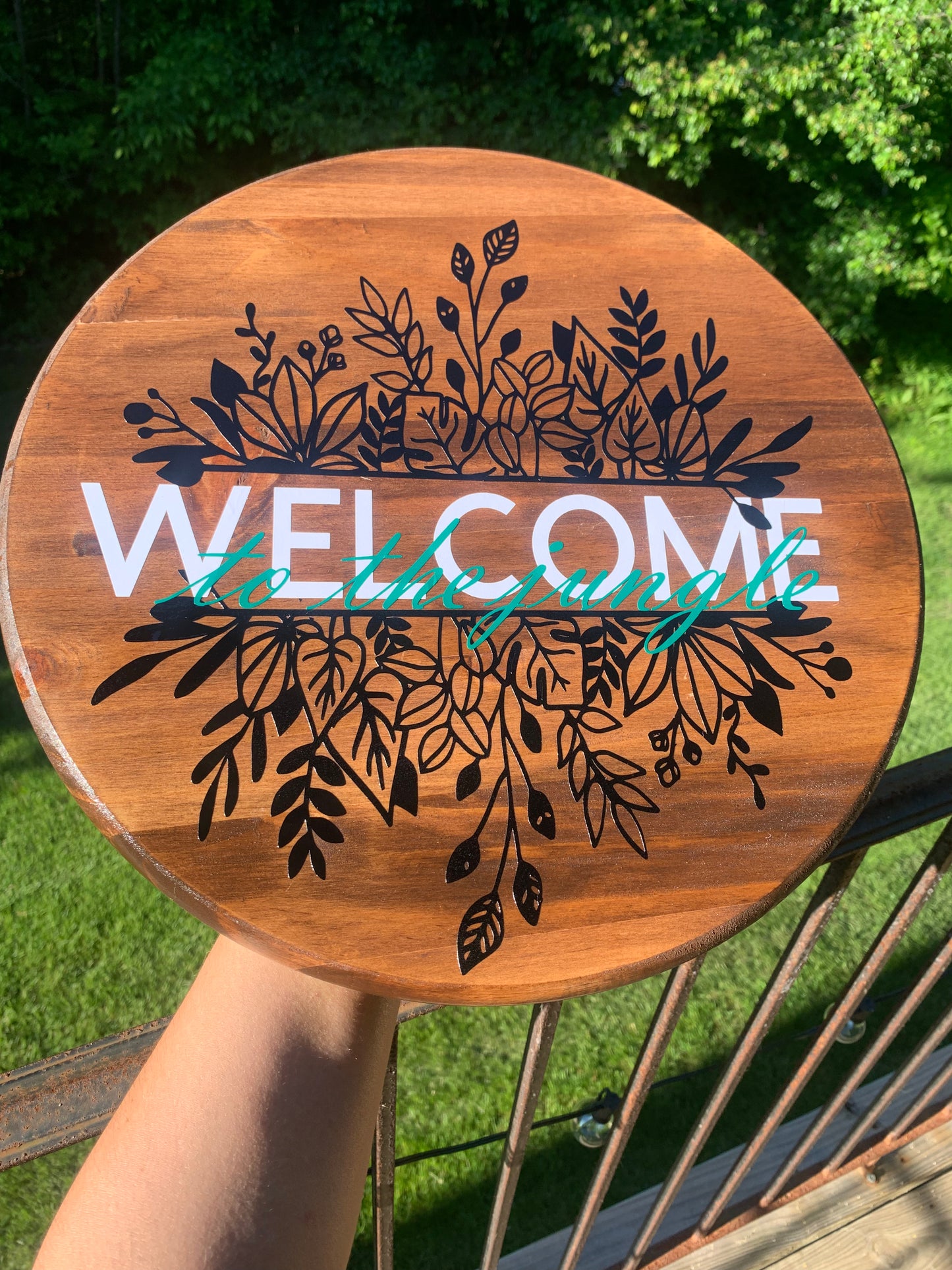 Welcome to the Jungle Welcome Wooden Sign