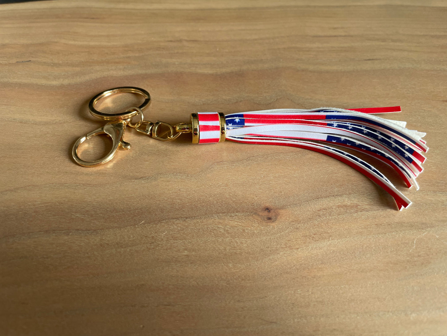 Patriotic Tassle Key Ring